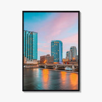 Grand Rapids Skyline Fine Art Photo Print, Michigan USA, Wall Decor Poster