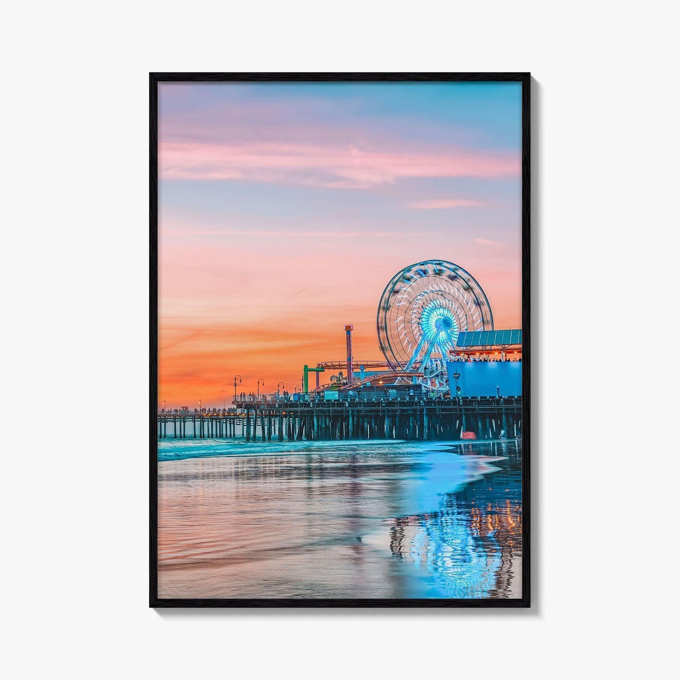 Santa Monica Fine Art Photo Print, Los Angeles, California, USA, Pier, Wall Poster