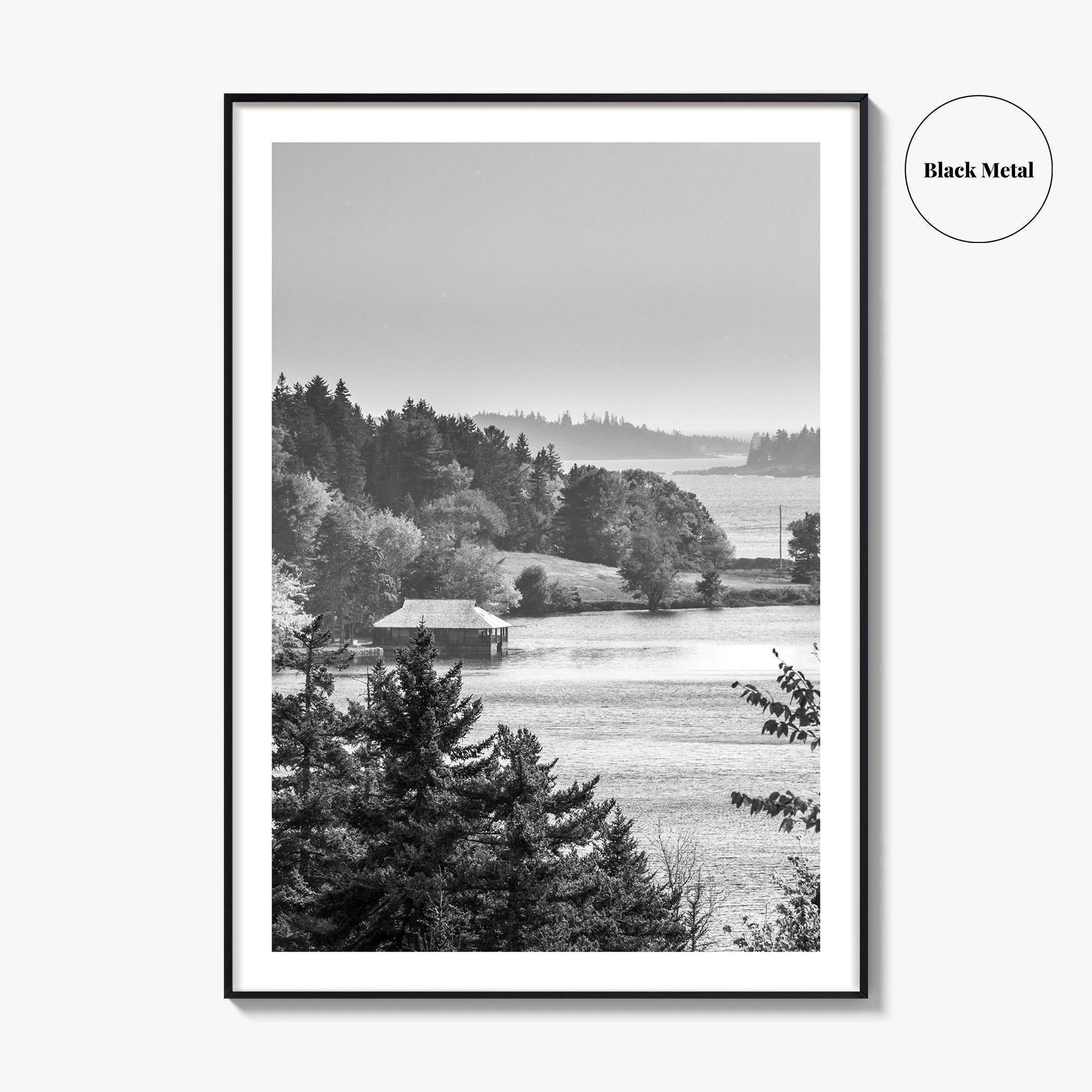 Acadia National Park Black and White Fine Art Photo Print, Bar Harbor Maine Poster