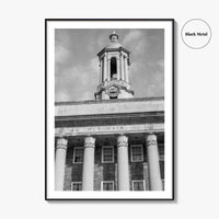 State College Black and White Fine Art Photo Print, Old Main University Park Poster