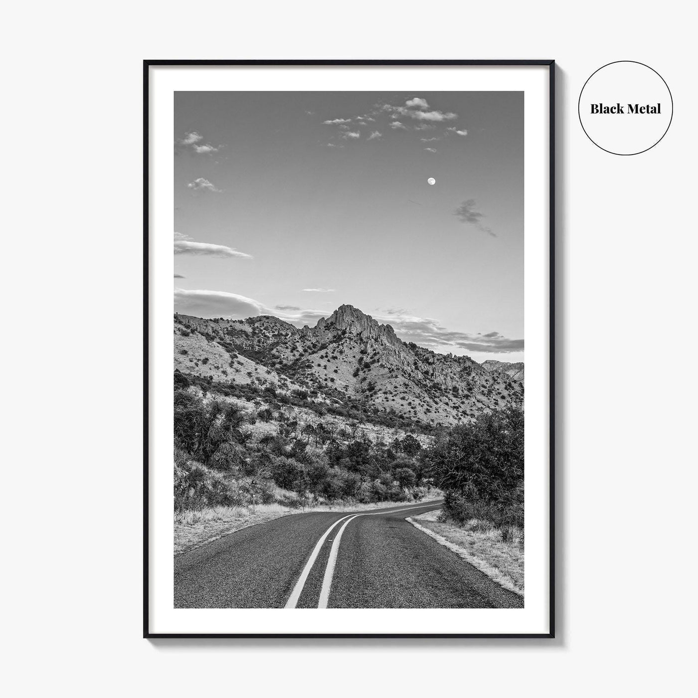 Davis Mountains Black and White Fine Art Photo Print, Fort Davis Texas Panoramic