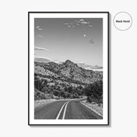 Davis Mountains Black and White Fine Art Photo Print, Fort Davis Texas Panoramic