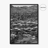 Scottsdale Black and White Fine Art Photo Print, Arizona Mummy Mountain Paradise Valley Poster