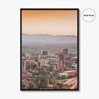 Asheville Skyline Fine Art Photo Print, Downtown, North Carolina USA Wall Decor Poster