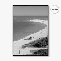 Siesta Key Black and White Fine Art Photo Print, Lido Beach, Sarasota Florida USA