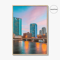 Grand Rapids Skyline Fine Art Photo Print, Michigan USA, Wall Decor Poster