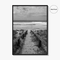 Whiritoa Black and White Fine Art Photo Print, Coromandel New Zealand North Island Poster