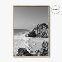 Tulum Black and White Fine Art Photo Print, Maya Ruins Quintana Roo Mexico Poster