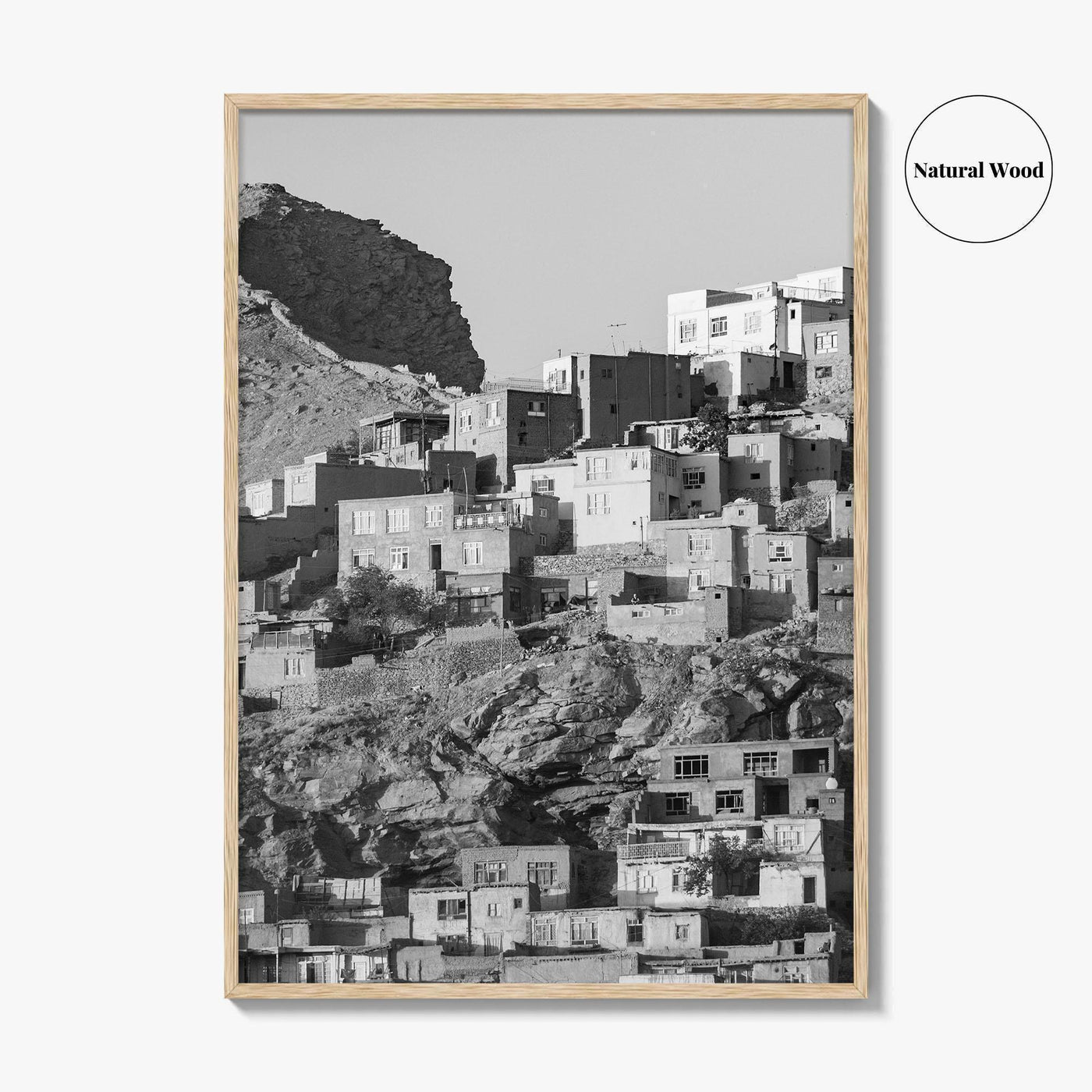 Kabul Black and White Fine Art Photo Print, Afghanistan City Wall Decor Poster