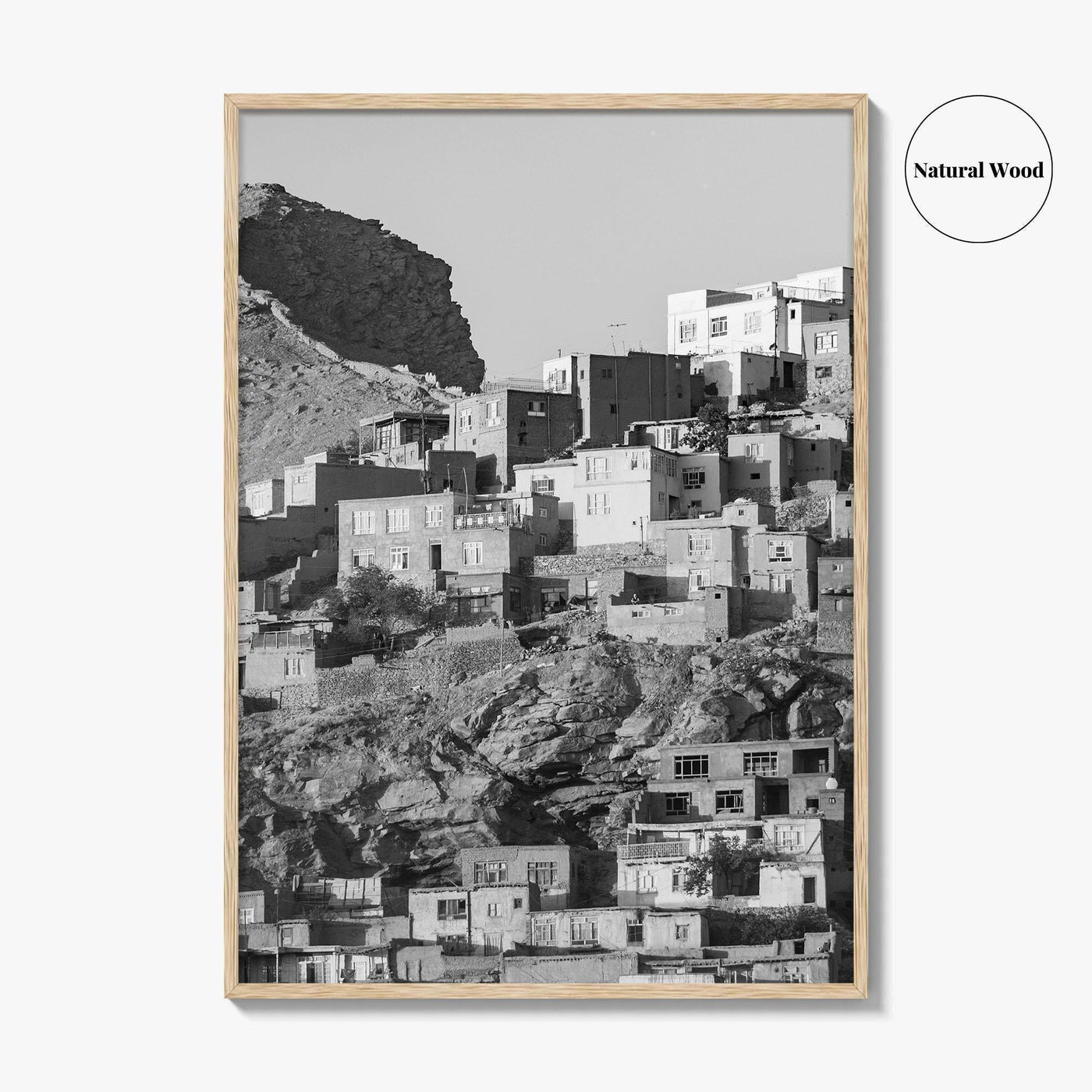 Kabul Black and White Fine Art Photo Print, Afghanistan City Wall Decor Poster