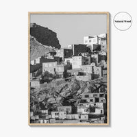 Kabul Black and White Fine Art Photo Print, Afghanistan City Wall Decor Poster