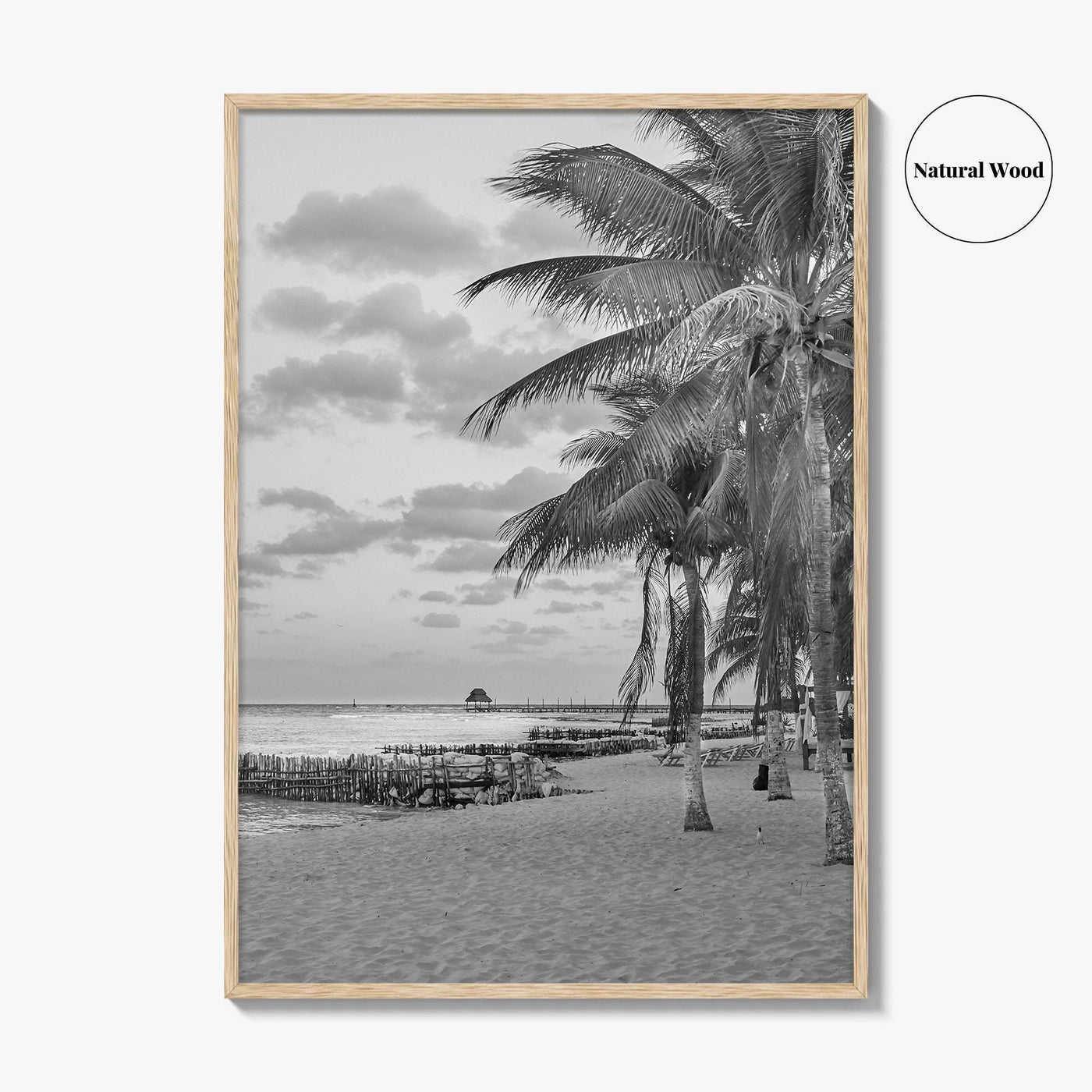 Isla Mujeres Black and White Fine Art Photo Print, Playa Norte, Mexico, Cancun Poster