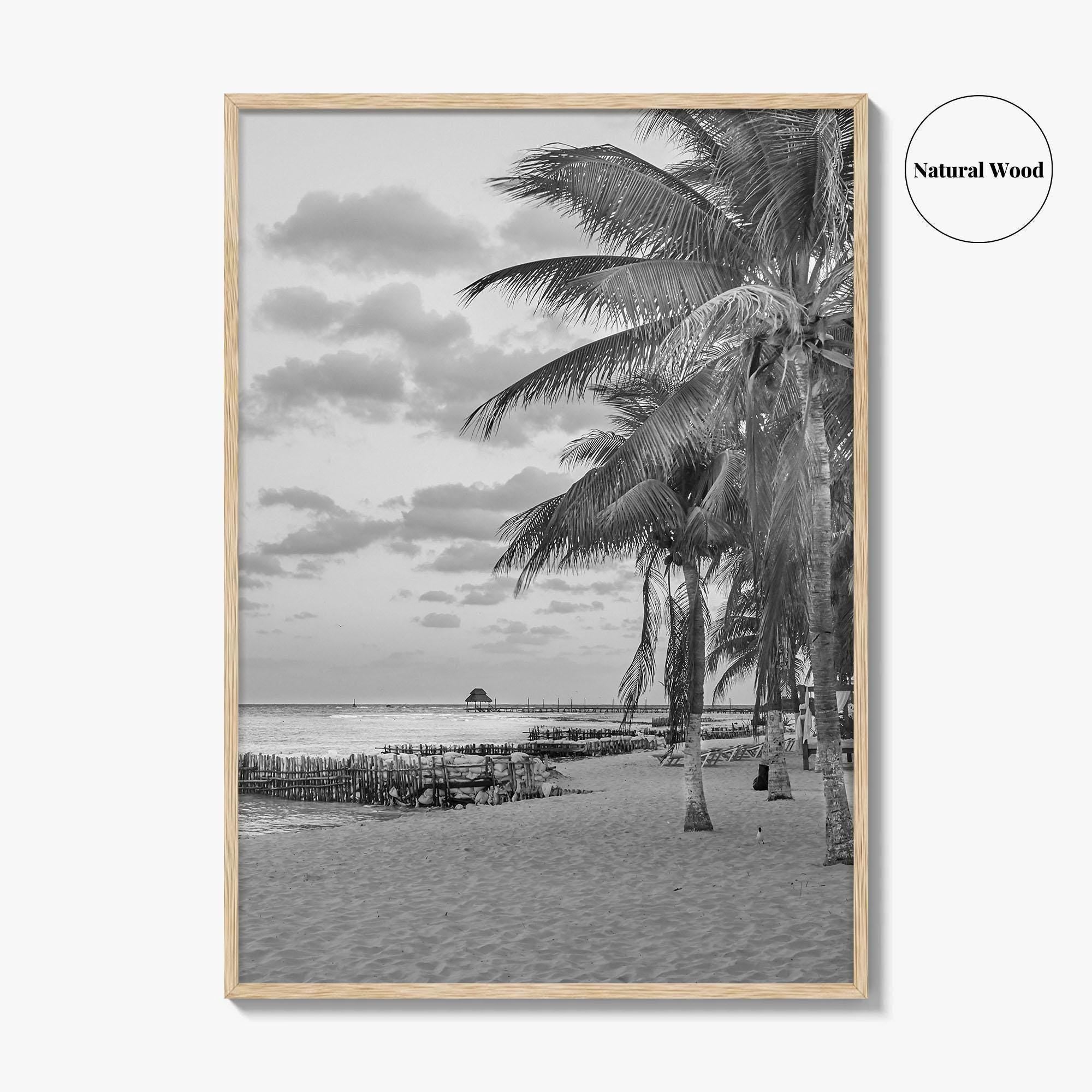 Isla Mujeres Black and White Fine Art Photo Print, Playa Norte, Mexico, Cancun Poster