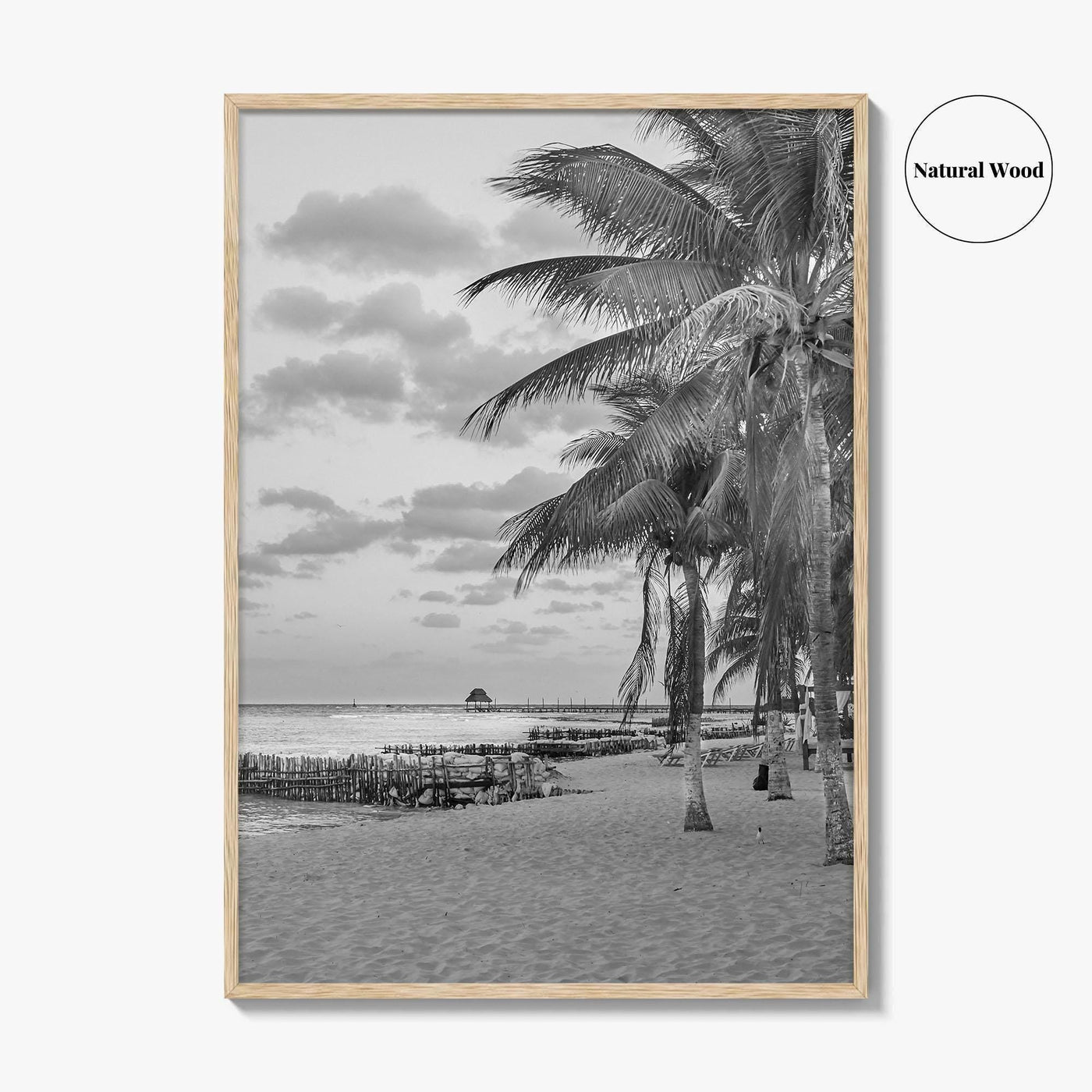 Isla Mujeres Black and White Fine Art Photo Print, Playa Norte, Mexico, Cancun Poster