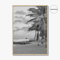 Isla Mujeres Black and White Fine Art Photo Print, Playa Norte, Mexico, Cancun Poster