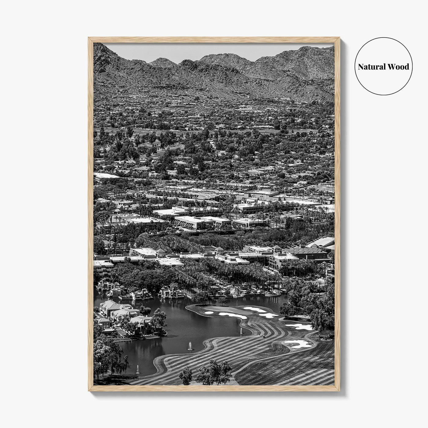Scottsdale Black and White Fine Art Photo Print, Arizona Mummy Mountain Paradise Valley Poster