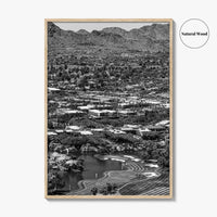 Scottsdale Black and White Fine Art Photo Print, Arizona Mummy Mountain Paradise Valley Poster