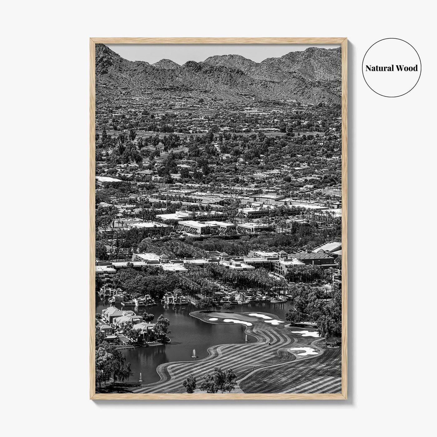 Scottsdale Black and White Fine Art Photo Print, Arizona Mummy Mountain Paradise Valley Poster