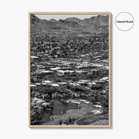 Scottsdale Black and White Fine Art Photo Print, Arizona Mummy Mountain Paradise Valley Poster