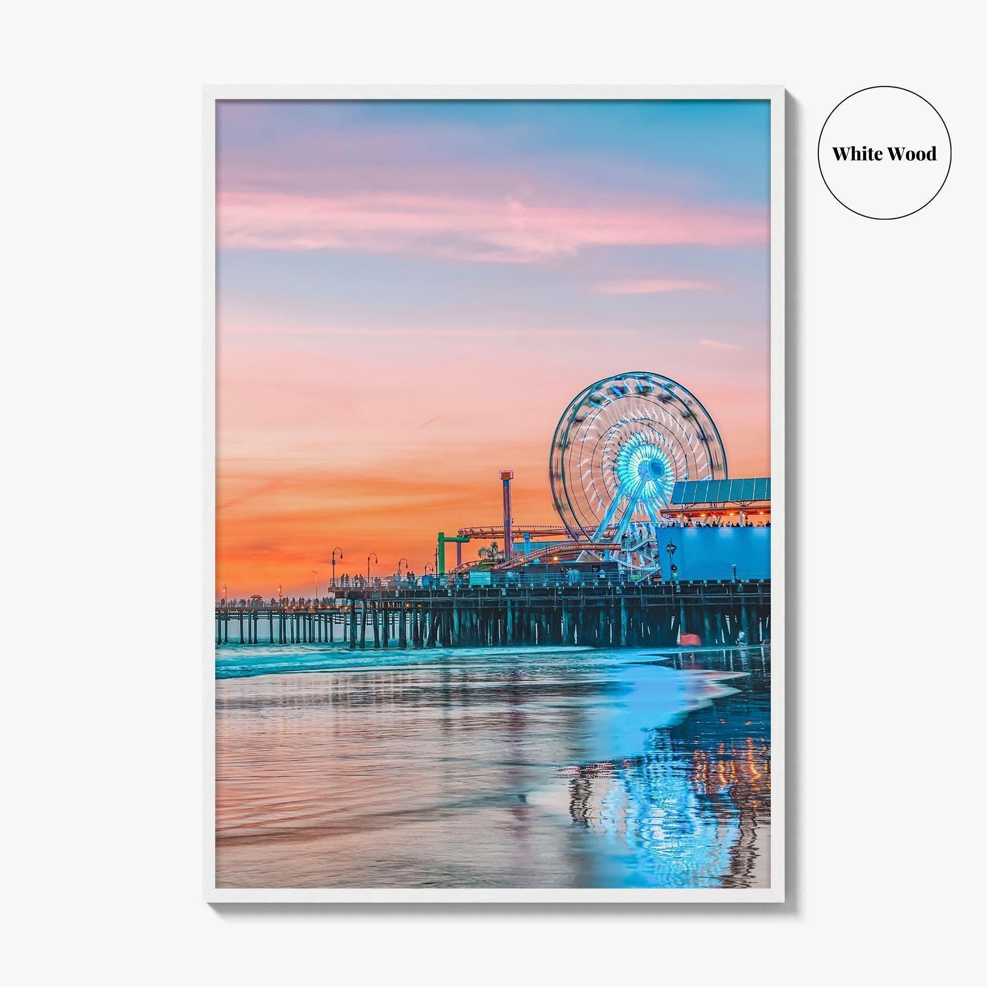 Santa Monica Fine Art Photo Print, Los Angeles, California, USA, Pier, Wall Poster
