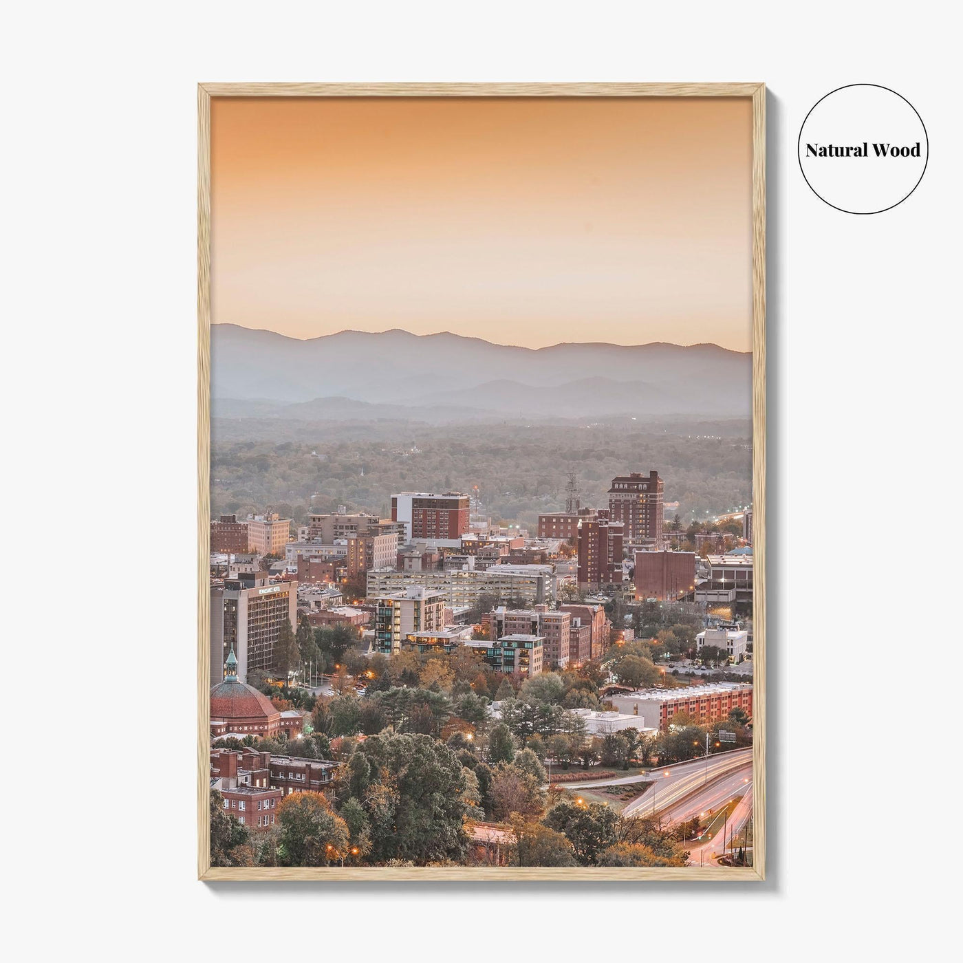 Asheville Skyline Fine Art Photo Print, Downtown, North Carolina USA Wall Decor Poster