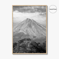 Colima Black and White Fine Art Photo Print, Mexico Landscape, Colima Volcano Poster