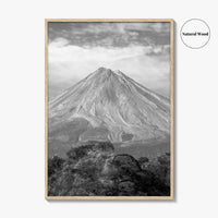Colima Black and White Fine Art Photo Print, Mexico Landscape, Colima Volcano Poster