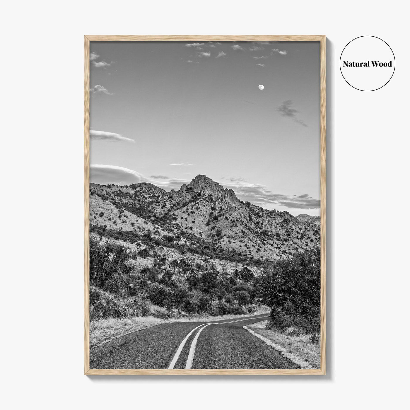 Davis Mountains Black and White Fine Art Photo Print, Fort Davis Texas Panoramic
