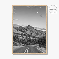 Davis Mountains Black and White Fine Art Photo Print, Fort Davis Texas Panoramic
