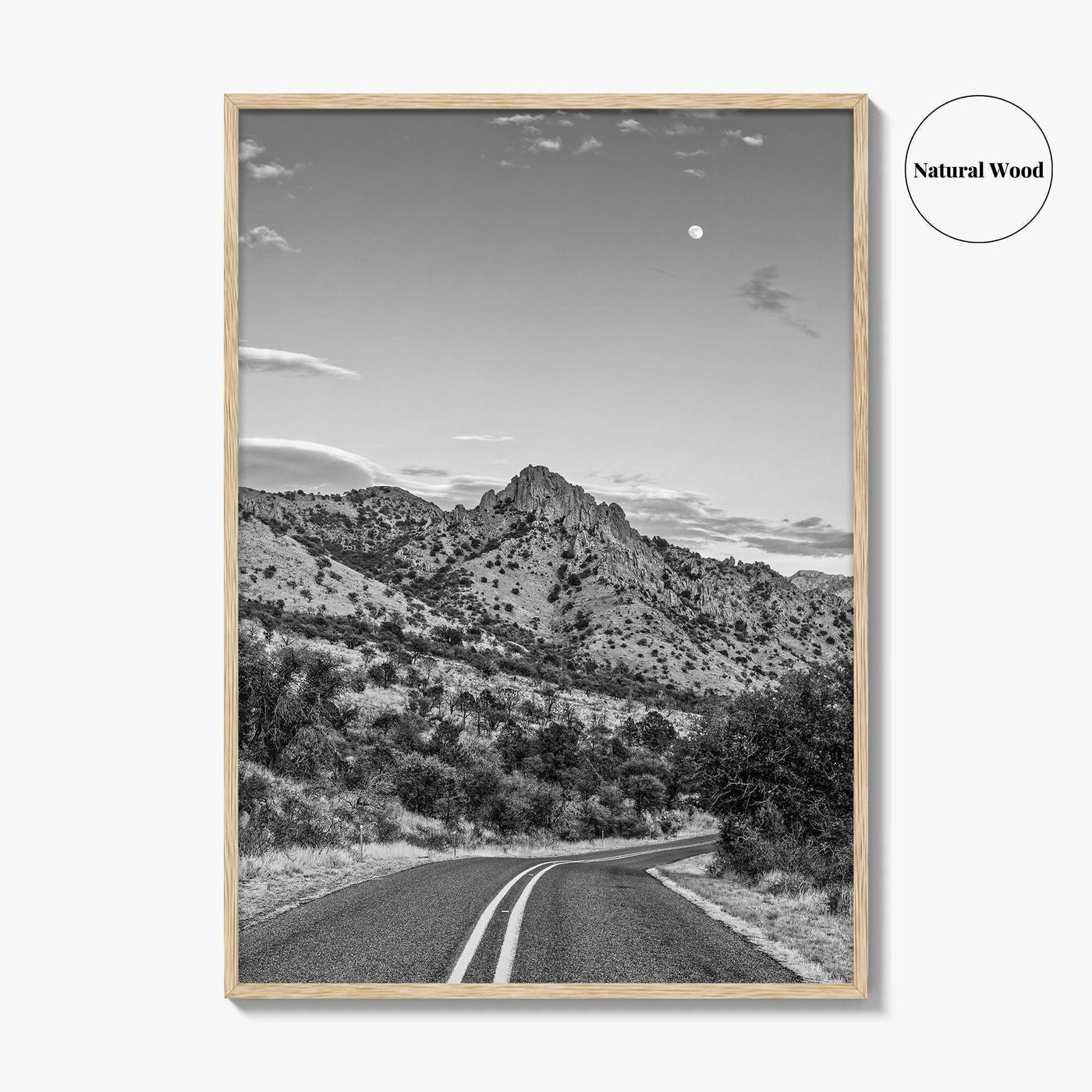 Davis Mountains Black and White Fine Art Photo Print, Fort Davis Texas Panoramic