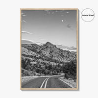 Davis Mountains Black and White Fine Art Photo Print, Fort Davis Texas Panoramic