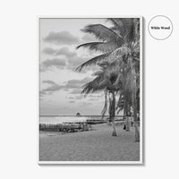 Isla Mujeres Black and White Fine Art Photo Print, Playa Norte, Mexico, Cancun Poster