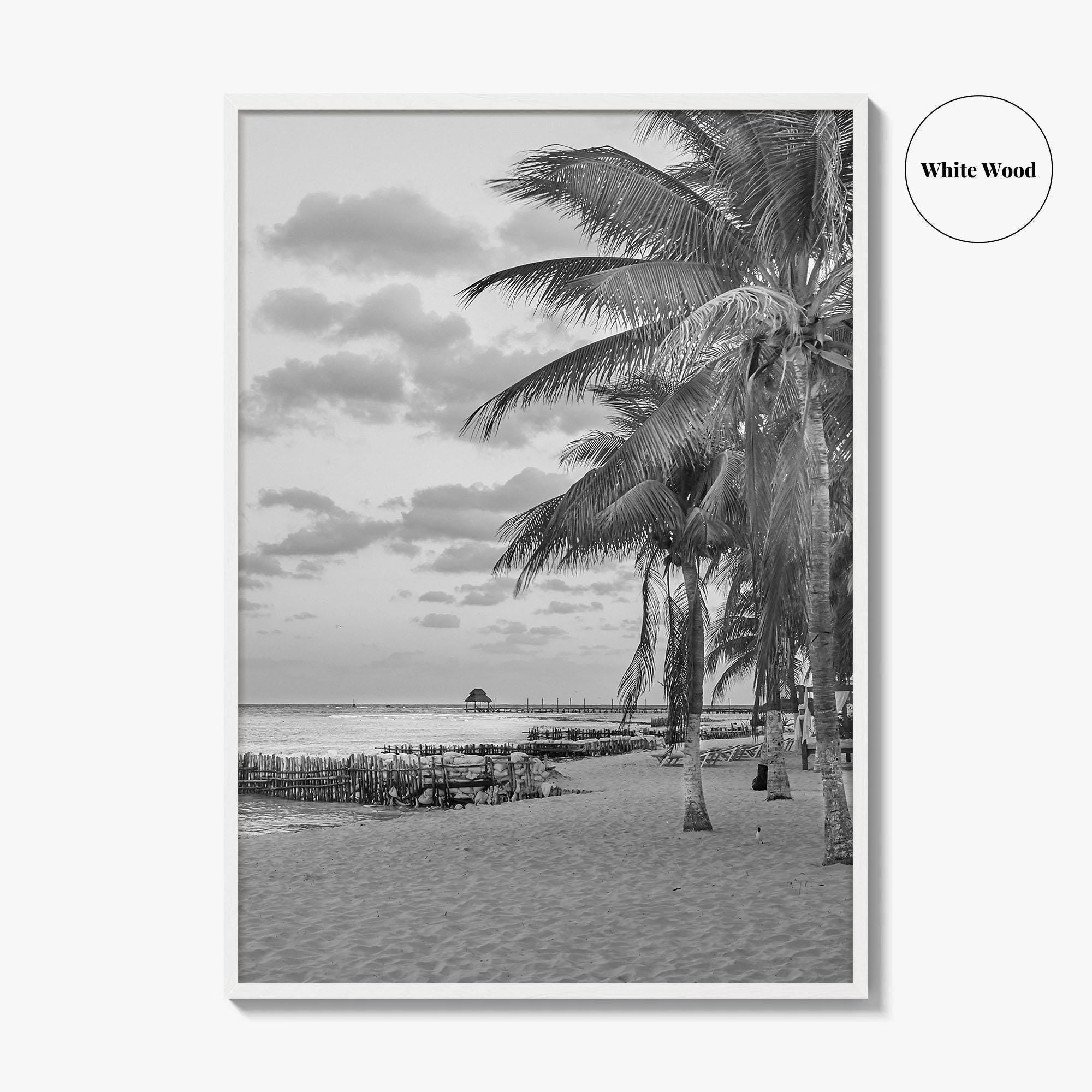 Isla Mujeres Black and White Fine Art Photo Print, Playa Norte, Mexico, Cancun Poster