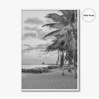 Isla Mujeres Black and White Fine Art Photo Print, Playa Norte, Mexico, Cancun Poster