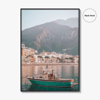 Maiori Fine Art Photo Print, Boat, Amalfi Coast, Campania Italy Wall Poster