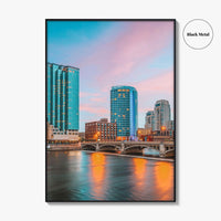 Grand Rapids Skyline Fine Art Photo Print, Michigan USA, Wall Decor Poster