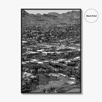 Scottsdale Black and White Fine Art Photo Print, Arizona Mummy Mountain Paradise Valley Poster