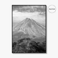 Colima Black and White Fine Art Photo Print, Mexico Landscape, Colima Volcano Poster