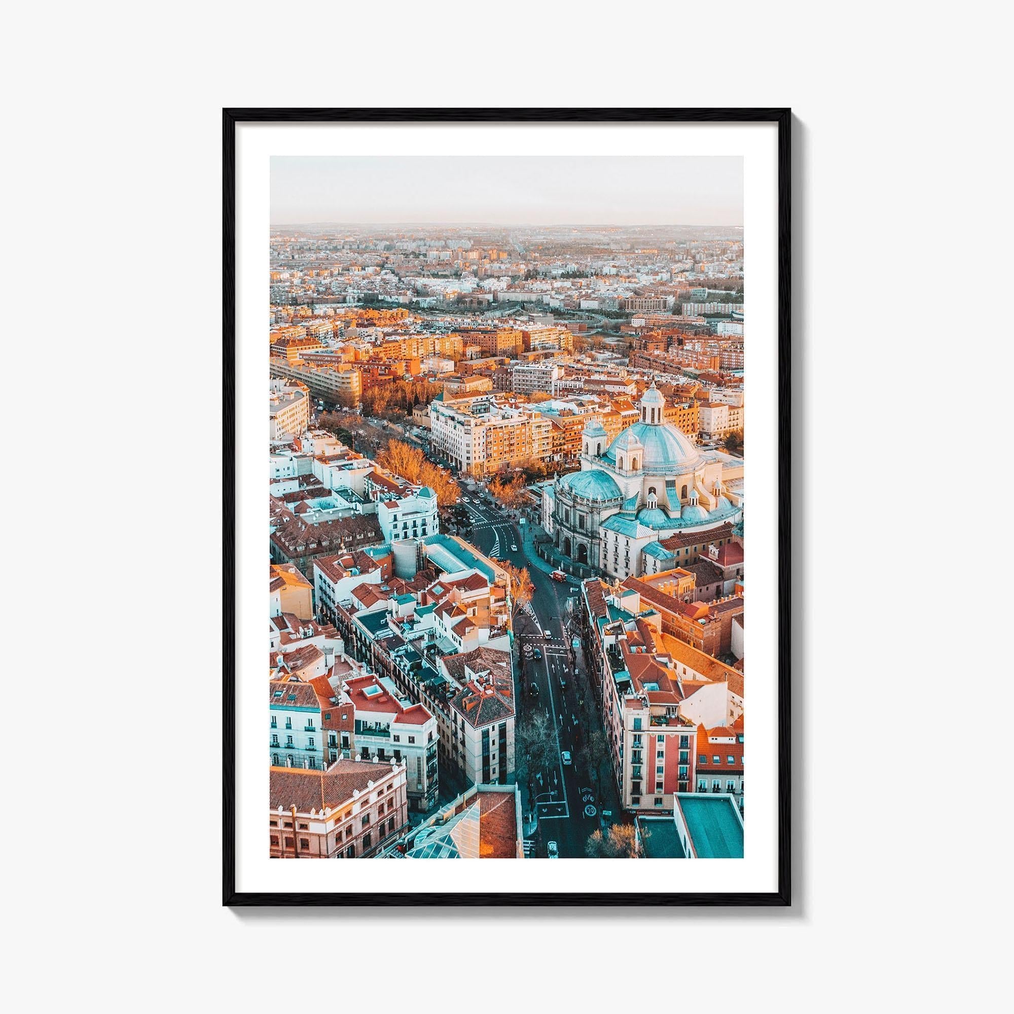 Madrid Fine Art Photo Print, Aerial View, La Latina Spain Poster