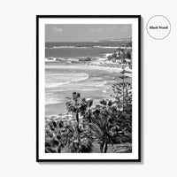 Cyprus Black and White Fine Art Photo Print, Mediterranean Sea Coastline Wall Poster, Europe