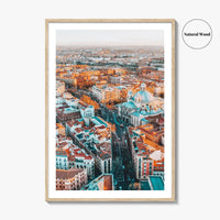 Madrid Fine Art Photo Print, Aerial View, La Latina Spain Poster