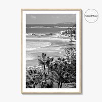 Cyprus Black and White Fine Art Photo Print, Mediterranean Sea Coastline Wall Poster, Europe