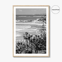 Cyprus Black and White Fine Art Photo Print, Mediterranean Sea Coastline Wall Poster, Europe