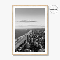 Gold Coast Black and White Fine Art Photo Print, Broadbeach, Queensland Australia Wall Decor