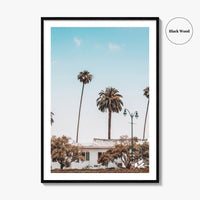 Los Angeles Blue Fine Art Photo Print, California Wall Poster, LA Palm Trees, USA