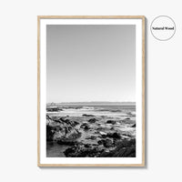 San Luis Obispo Black and White Fine Art Photo Print, Morro Bay Coastline Poster