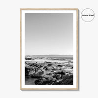 San Luis Obispo Black and White Fine Art Photo Print, Morro Bay Coastline Poster