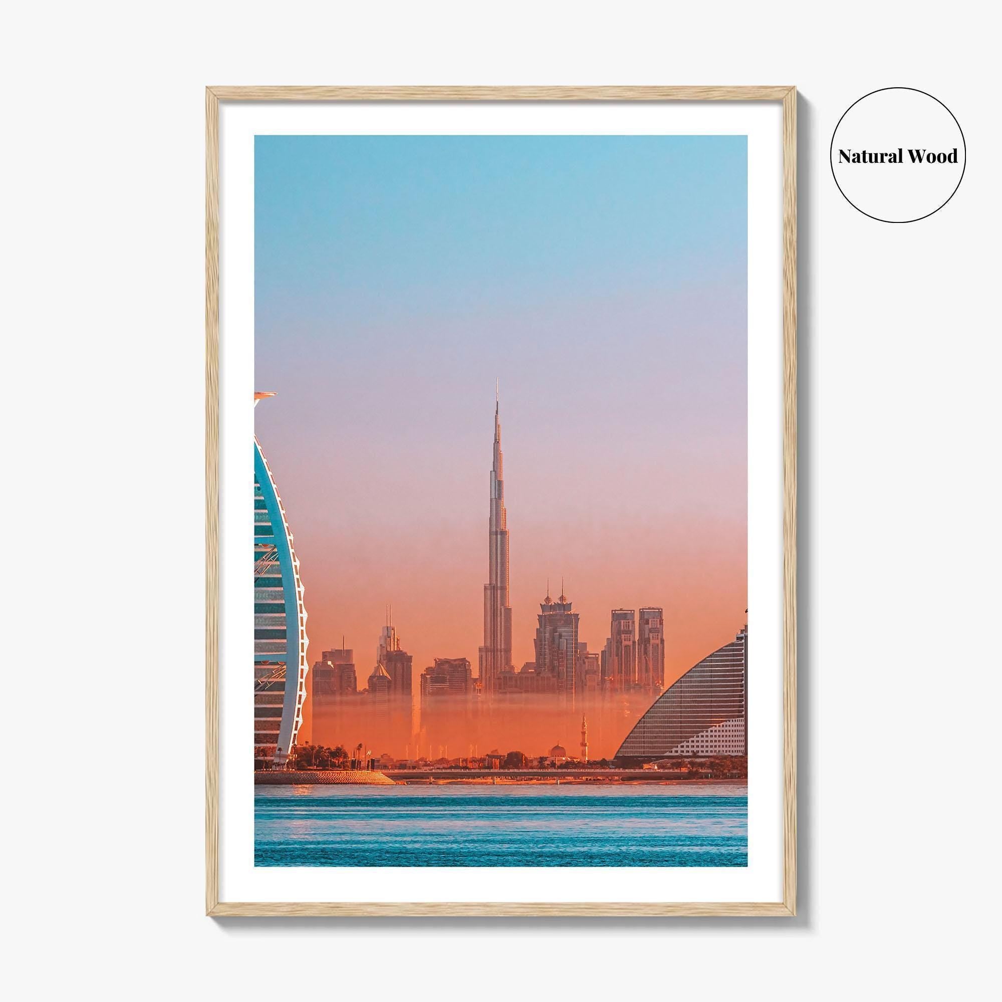 Dubai Skyline Fine Art Photo Print, Jumeirah Beach, United Arab Emirates, UAE, Poster