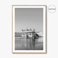 Golden Temple Amritsar Black and White Fine Art Photo Print, Harmandir Sahib India Poster