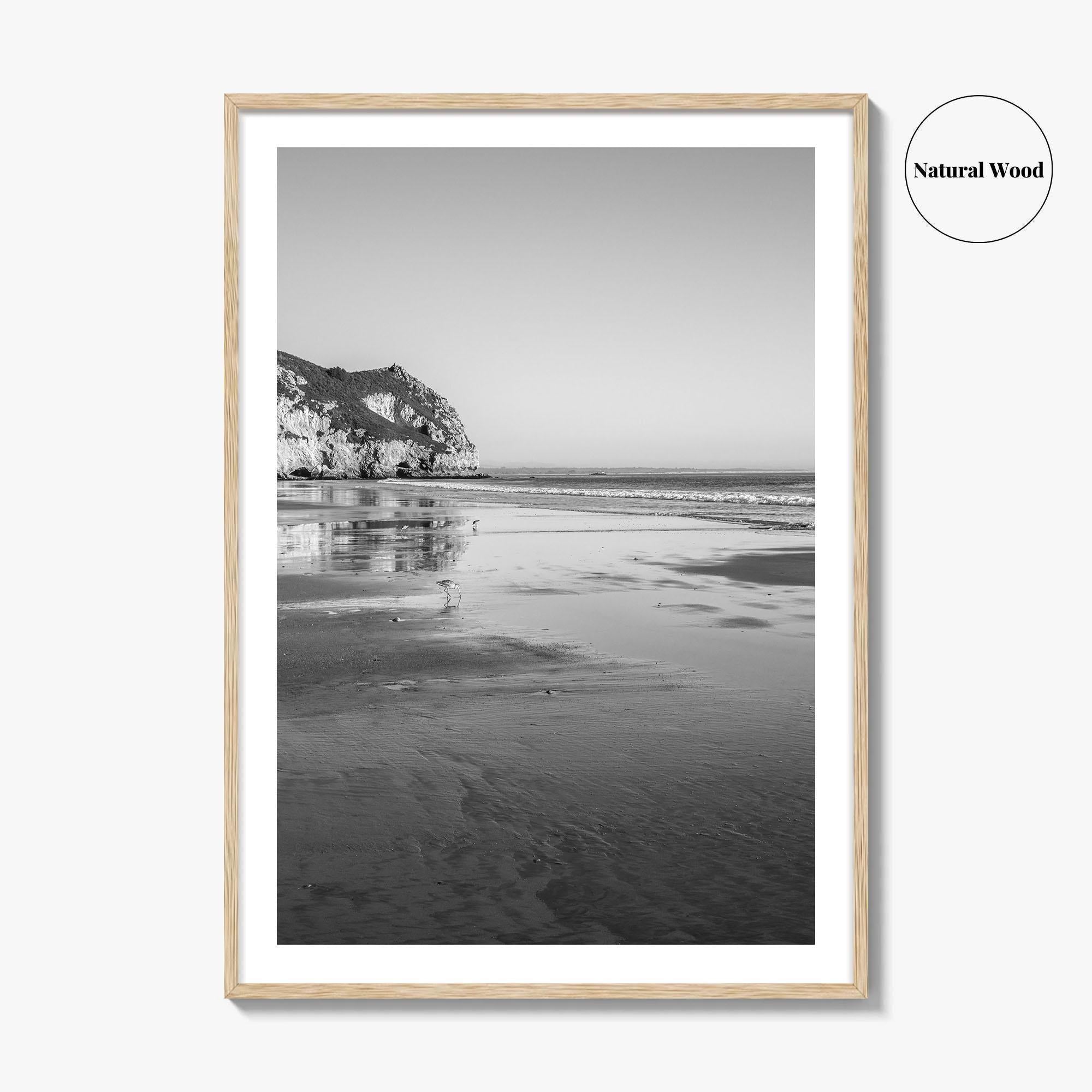 Avila Beach Black and White Fine Art Photo Print, San Luis Obispo California Poster